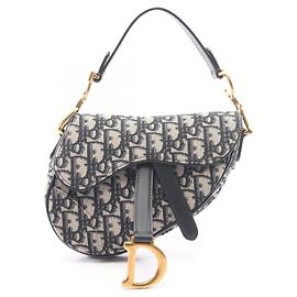 Christian Dior Dior Saddle Bag Mini Oblique Jacquard Handtasche