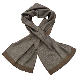 Sciarpa Yves Saint Laurent monogramma grigia in lana