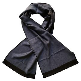 Sciarpa Yves Saint Laurent monogram blu e nera