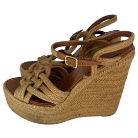 Sandali wedge espadrillas Saint Laurent
