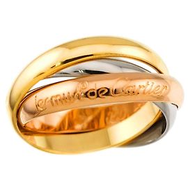 Anel Cartier Trinity em ouro rosa branco e amarelo 18K