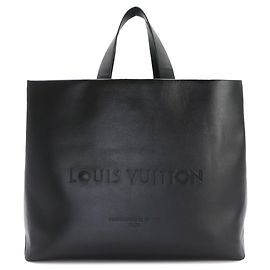 Borsa Shopper Tote MM Louis Vuitton in pelle nera