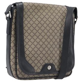 GUCCI Diamante Schultertasche Canvas Leder Braun Silber 295679 Auth ka6042