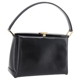 Borsa a Mano GUCCI Pelle Nero Oro 000 1448 1269 Auth ka6027A