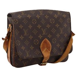LOUIS VUITTON Monogram Cartouchiere GM Shoulder Bag M51252 LV Auth bs37028