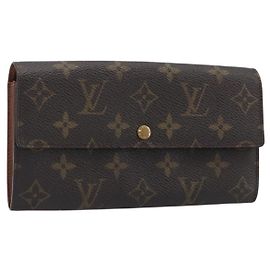 LOUIS VUITTON Monogram Portefeuille Sarah Long Wallet M61734 LV Auth bs36802