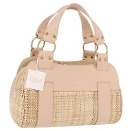 Chloé Borsa a mano Chloe in paglia Gold Beige Auth 200083
