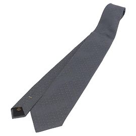 Corbata LOUIS VUITTON de seda gris LV Auth 199991M