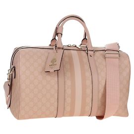 Borsa GUCCI GG Supreme Boston Bag PVC 2way Pink Gold 811486 Auth yk20816SAV