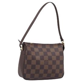 LOUIS VUITTON Damier Ebene Trousse Makeup Pouch N51982 LV Auth 199967A
