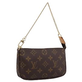 LOUIS VUITTON Monogram Mini Pochette Accessoires Pouch N41667 LV Auth 200984V