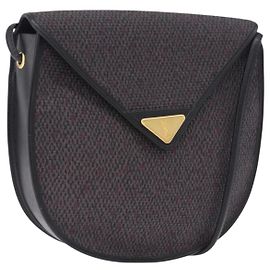 Borsa a tracolla SAINT LAURENT Canvas Purple Gold Tone Auth 202276A