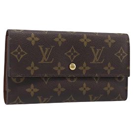 LOUIS VUITTON Monogram Portefeuille International Wallet M61217 LV Auth 200002A