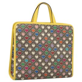 Borsa per bambini GUCCI GG Supreme PVC Beige 605614 Auth 201926V