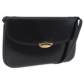 Borsa a tracolla BALLY in pelle nera dettagli dorati Auth 202267A