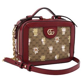 Borsa GUCCI Micro GG Supreme Collaborazione Doraemon PVC Beige 655596 Auth 202069M