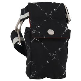 Sac banane CHANEL Travel Line en nylon noir et argent CC Auth 198646A