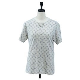 Camiseta estampada LOUIS VUITTON Monogram Escal S Blanca LV Auth 193729M