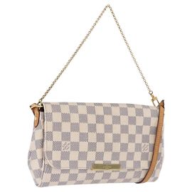 LOUIS VUITTON Borsa a tracolla Damier Azur Favorit MM 2way N41275 LV Auth 200133