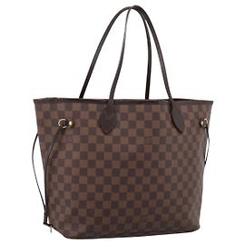 LOUIS VUITTON Damier Ebene Neverfull MM Tote Bag N51105 LV Auth 199447