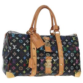 LOUIS VUITTON Monogram Multicolor Keepall 45 Tasche Schwarz M92640 Auth 196577SAV