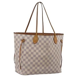 LOUIS VUITTON Damier Azur Neverfull MM Tote Bag N41605 LV Auth 202243