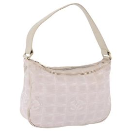 Borsa a mano CHANEL New Travel Line in tela beige con dettagli CC dorati Auth 200347A