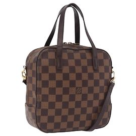 LOUIS VUITTON Damier Ebene Spontini Hand Bag SPO 2way M47500 LV Auth 198866A