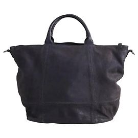 Borsa tote in pelle blu navy Gerard Darel