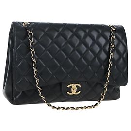 Borsa a tracolla con catena CHANEL Matelasse 34 Double Flap in pelle d'agnello Auth yk20879SAM