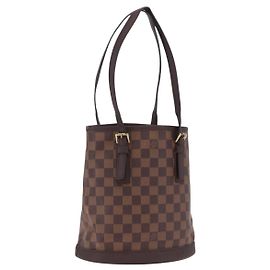 Borsa a tracolla LOUIS VUITTON Damier Ebene Marais N42240 LV Auth hk4107