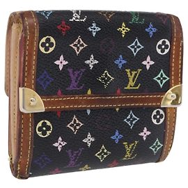 LOUIS VUITTON Multicolor Porte Monnaie Billets Cartes Credit M92984 Auth 200093