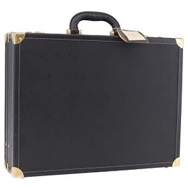 Baú Christian Dior em lona colmeia PVC Preto Dourado Auth 197631A