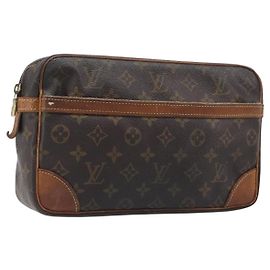 LOUIS VUITTON Monogram Compiegne 28 Clutch Bag M51845 LV Auth 199913