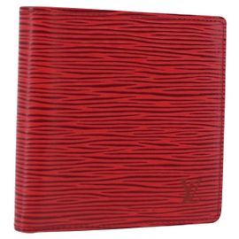 LOUIS VUITTON Epi Porte Billet Cartes Credit Monnaie Red M63547 Auth 200097A