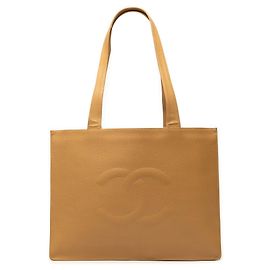 Bolsa Chanel CC Caviar Timeless Soft Bege