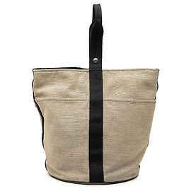 Borsa Secchiello Hermès Toile Saxo GM Beige