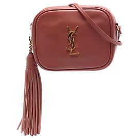 Bolsa Blogger Monogram em couro de bezerro vermelha Saint Laurent