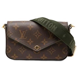 Borsa a tracolla Louis Vuitton Monogram Felicie Strap And Go Marrone