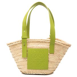 Borsa Cesto Anagram Small in Raphia Beige LOEWE