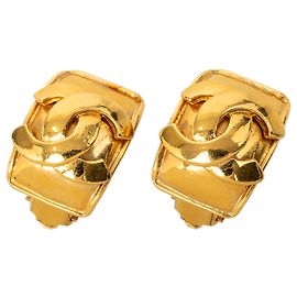 Orecchini a clip Chanel CC placcati oro