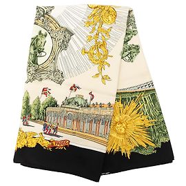 Foulard di seta Hermès Sanssoucy Nero 90 Scarves