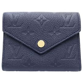 Cartera Louis Vuitton Monogram Empreinte Victorine Blue Small Wallets