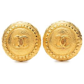 Orecchini a clip Chanel CC placcati oro