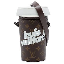 Borsa a tracolla Louis Vuitton Monogram Coffee Cup Pouch Marrone