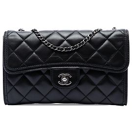 Borsa Crossbody Chanel Small Quilted Lambskin Citizen Zip Flap Nera