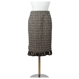 Emanuel Ungaro Ungaro Tweed-Bleistiftrock mit Fransen