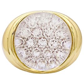 Mauboussin Ring, "Transparence" aus Gelbgold, Diamanten und Bergkristall.
