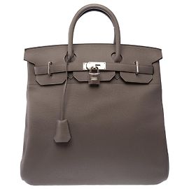 Hermès Borsa HERMES Haut a Courroies in Pelle Grigia - 103876