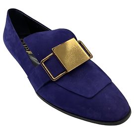 Mocassini bassi in camoscio Tod's Viola / Fibbia dorata
